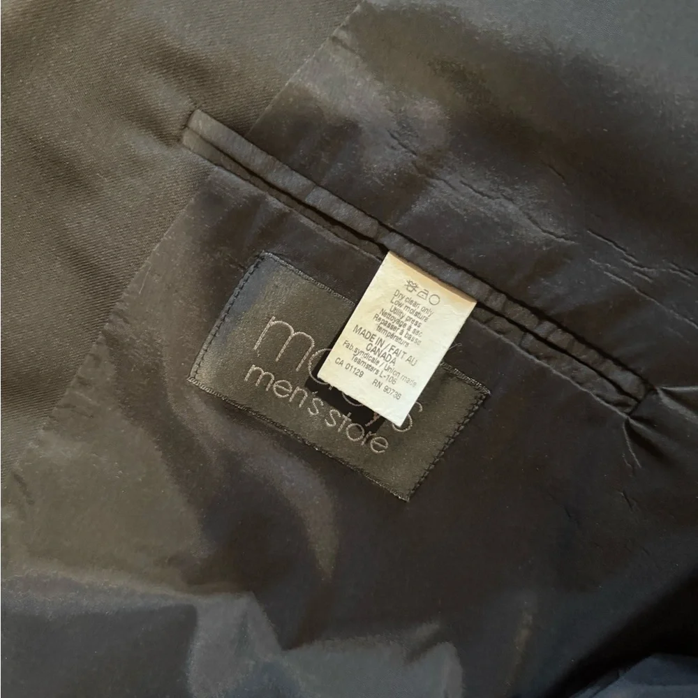 Ralph Lauren Lauren Men’s Store Black Wool Sport Coat Blazer 42L Made in Canada